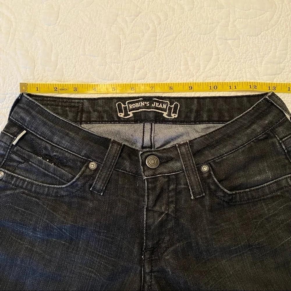 Robin’s Jean Angel Embroidered Leather Trim Bootcut Jeans - 26_11